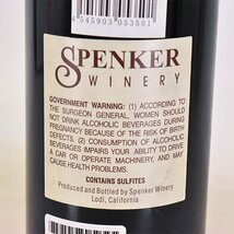 ★スペンカー ジンファンデル 2002年 赤 750ml 13.5% カリフォルニア Spenker A140120_画像6