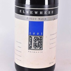 ★エルスウェア タスマニア ピノノワール 2001年 赤 750ml 13.4% オーストラリア Elsewhere Vineyard A140360