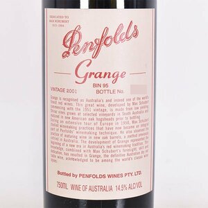 ★ペンフォールズ グランジ BIN 95 2001年 赤 750ml 14.5% オーストラリア ペンフォールド PENFOLDS BIN A280155