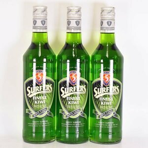 3本セット★サーファーズ キウイ 700ml 14.5 リキュール SURFERS FINEST KIWI A28S134