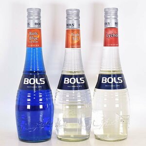 3本セット★ボルス ブルー キュラソー/トリプル セック/ライチ 700ml 21%/38%/17%% オランダ リキュール BOLS A28S074