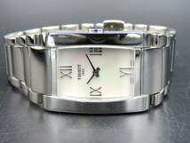 1円 稼動品★正規品 TISSOT ティソ T007309A Generosi-T ホワイトシェルダイヤル クォーツ デイト 純正ブレス レディース腕時計 TTKLG4308_画像3