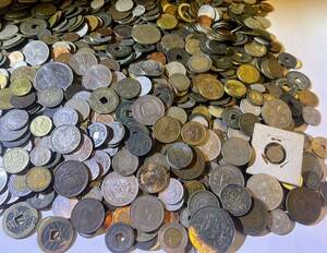 【古銭大量】約6kg 日本　ヨーロッパ　中国 アメリカ　古銭 おまとめ　コイン硬貨 外国 重量　紙幣