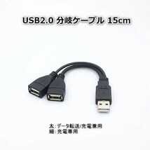 USB2.0 分岐ケーブル 15cm _画像1