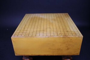碁盤　④　本榧　榧　天然木　カヤ　　時代　厚み14.5cm