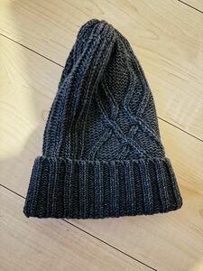 ROTOTO ロトト ワッチキャップ ARAN CABLE INDIGO WATCH CAP - BLACK DENIM / FREE 男女　完売品