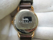 ●COACH コーチ CA.97.7.34.1032 レディース クオーツ レザーベルト 腕時計_画像4