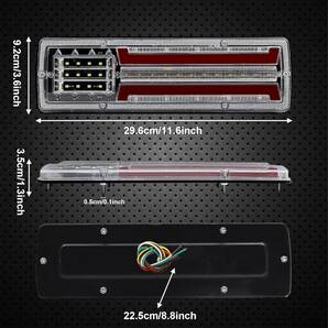 トラック テールランプ 24V シーケンシャル 流れる ウィンカー LEDテールランプ 角型 汎用 車検対応の画像3