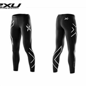 ■新品■2XU タイツ メンズ M シルバー 銀 コンプレッションウェア マラソン トレーニング ランニング ジムの画像1