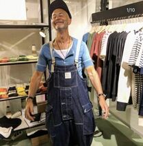 1円スタートNigel Cabourn LYBRO NAVAL DUNGAREE オーバーオール 48 ナイジェルケーボン デニム ライブロ ネイヴァル US NAVY ヴィンテージ_画像2