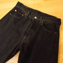 ◎希少 90s！Levi's 501 リーバイス 刻印359◆ブラックデニムパンツ 後染め ボタンフライ ヴィンテージ◆メンズ 黒 W29×L34◆P3738_画像4