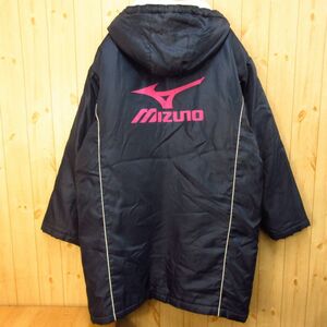 ○MIZUNO ミズノ◆厚手ベンチコート セミロング丈 ジャケット 中綿 防寒 軽くてあたたかい！◆メンズ 紺 フリーサイズ◆W166