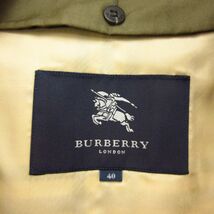 ◯美品！Burberry LONDON バーバリー ロンドン 三陽商会◆トレンチコート ライナー付き 裏地チェック◆レディース カーキ 40◆W212_画像8