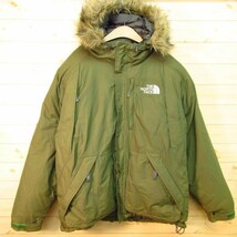 ◯THE NORTH FACE ザ・ノースフェイス ND01219◆ダウンジャケット ミリタリー マウンテンエレバス◆メンズ カーキ Lサイズ◆A3467_画像1