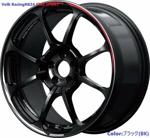 【納期要確認】Volk Racing NE24 Club Sport SIZE:9.5J-18 +44(F3) PCD:120-5H Color:BK CIVIC TYPE-R(FK8/FL5) 4本セット