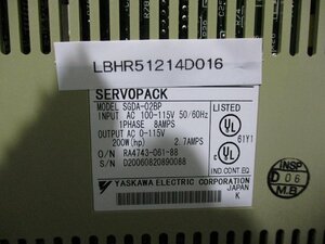 中古 YASKAWA SERVO PACK SGDA-02BP サーボパック 200W (LBHR51214D016)