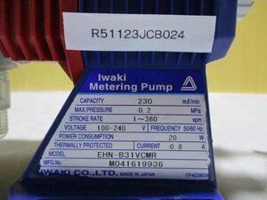 中古 IWAKI EHNC-BR /METERING PUMP EHN-B31VCMR (R51123JCB024)