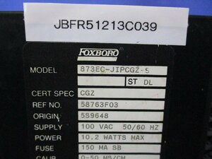 中古 FOXBORO 873EC-JIPCGZ-5 無電極式導電率・薬液濃度モニター(JBFR51213C039)