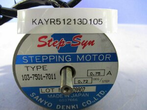 中古 SANYO DENKI STEPPING MOTOR 103-7501-7011 ステッピングモーター 0.75A(KAYR51213D105)