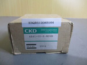 新古 CKD AB41-02-6-M2HB 直動式2ポート電磁弁 (EBQR51208B164)