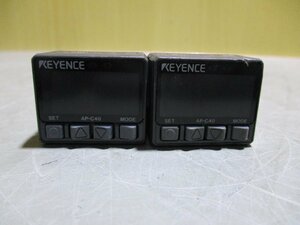 中古KEYENCE AP-C40 2色表示デジタル圧力センサ 2個(R51120BADA038)