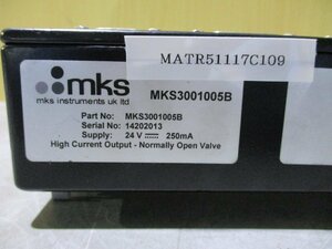 中古 MKS MKS3001005B 24V 250mA ノーマルオープンバルブ (MATR51117C109)