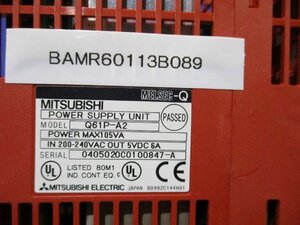 中古 MITSUBISHI POWER SUPPLY UNIT Q61P-A2 MAX105VA (BAMR60113B089)