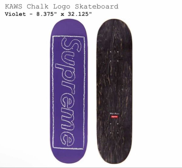 Supreme KAWS Chalk Logo Skateboard シュプリーム カウズ チョーク ロゴ スケートボード デッキ