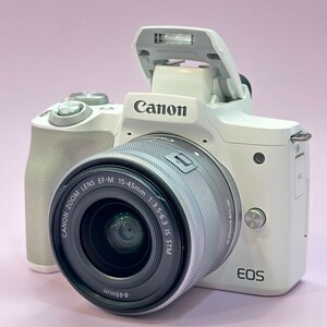 キャノン Canon EOS Kiss M2 レンズキット ホワイト｜ミラーレス一眼カメラ