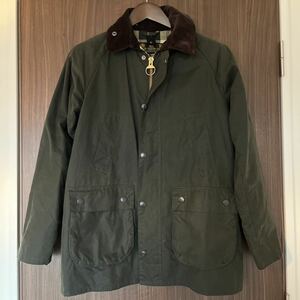 送料込 国内正規品 美品Barbour SL Bedale Jacket SLスリムフィット ビデイル MWX0318 セージ 38