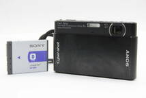 【返品保証】 ソニー SONY Cyber-shot DSC-T77 ブラック 4x バッテリー付き コンパクトデジタルカメラ s5415_画像1