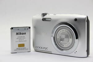 【美品 返品保証】 ニコン Nikon Coolpix A100 5x Wide バッテリー付き コンパクトデジタルカメラ s6140