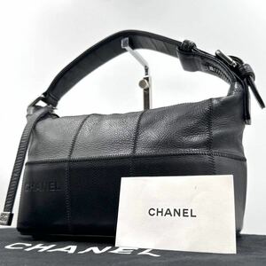 1270【超希少・極美品】CHANEL シャネル ハンドバッグ ワンショルダー アクセサリーポーチ 手提げ チョコバー ココマーク 8番台 シール有