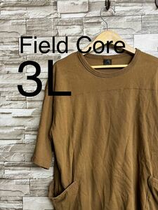 Field Core フィールドコア 半袖 3L Tシャツ ポケット アーミーグリーン 無地 Tee