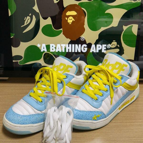 A BATHING APE BAPESTA 88 限定カラー エイプ スニーカー 替え紐つき