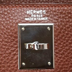 極美品 HERMES エルメス 【ケリー32 トゴ 2WAY ハンドバッグ ハバナ×シルバー金具】ショルダー □D刻印の画像10