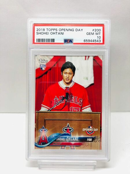 PSA10 鑑定済 2018 大谷翔平 入団会見 Topps OPENING DAY #200 RC ルーキー