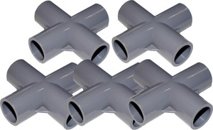  Cross elbow 13A 5 piece set 10 character aquarium piping . water drainage PVC tube divergence filtration new goods.