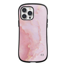 iPhone15 proケース 大理石模様 ピンク iface型 耐衝撃_画像4