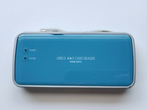 【SANWA】 6in1 USB2.0/1.1対応カードリーダ サンワサプライ スマートメディア　CFカード　SDカード　デジタルカメラ