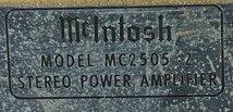 △9156　ジャンク品　オーディオ機器　ステレオパワーアンプ　Macintosh MC 2505　マッキントッシュ_画像10