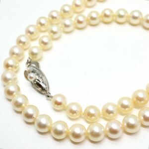 テリ良し!!《アコヤ本真珠ネックレス》J 6.0-6.5mm珠 22.6g 41cm pearl necklace ジュエリー jewelry DE0/DG0
