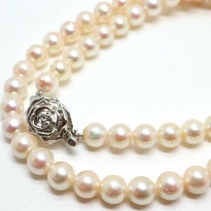 《アコヤ本真珠ネックレス》J 6.0-6.5mm珠 24.9g 40.5cm pearl necklace ジュエリー jewelry DA0/D