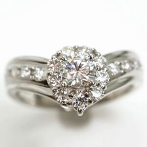 CrescentVert(クレサンベール) 《Pt900 ダイヤモンドリング》J 6.8g 12号 0.20ct 0.33ct 指輪 diamond ring jewelry ジュエリー ED5/E