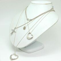 TIFFANY&Co.(ティファニー）《ネックレス5点まとめ》J 約46.4g オープンハート インフィニティ クロス ジュエリー jewelry necklace EA6_画像3
