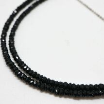 《K18WG天然ブラックダイヤモンドネックレス》J 6.8g 42.5cm diamond necklace ジュエリー jewelry EA0/EA5_画像1