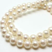 《アコヤ本真珠ネックレス》J 7.0mm珠 32.5g 41.5cm pearl necklace ジュエリー jewelry EA8/EA_画像4