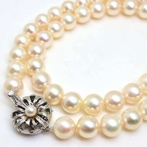 テリ良し!!《アコヤ本真珠ネックレス》J 7.5-8.0mm珠 37.4g 44cm pearl necklace ジュエリー jewelry EB0/EB0