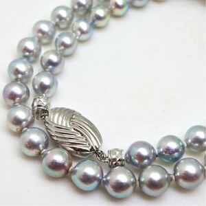 テリ良し!!《アコヤ本真珠ネックレス》J 7.0-7.5mm珠 33.8g 46cm pearl necklace ジュエリー jewelry DH0/DH0