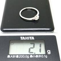 《Pt950 天然ダイヤモンド/カラーストーンリング》J 2.1g 11号 0.207ct 指輪 diamond ring jewelry ジュエリー BJ1/BJ1_画像9